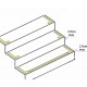 Marcadores fotoluminescentes em L para escadas  