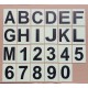 Letras e números fosforescentes em PVC